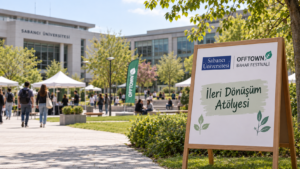 Offtown Bahar Festivali ileri dönüşüm atölyesini temsilen hazırlanmış Sabancı Üniversitesi kampüs görseli
